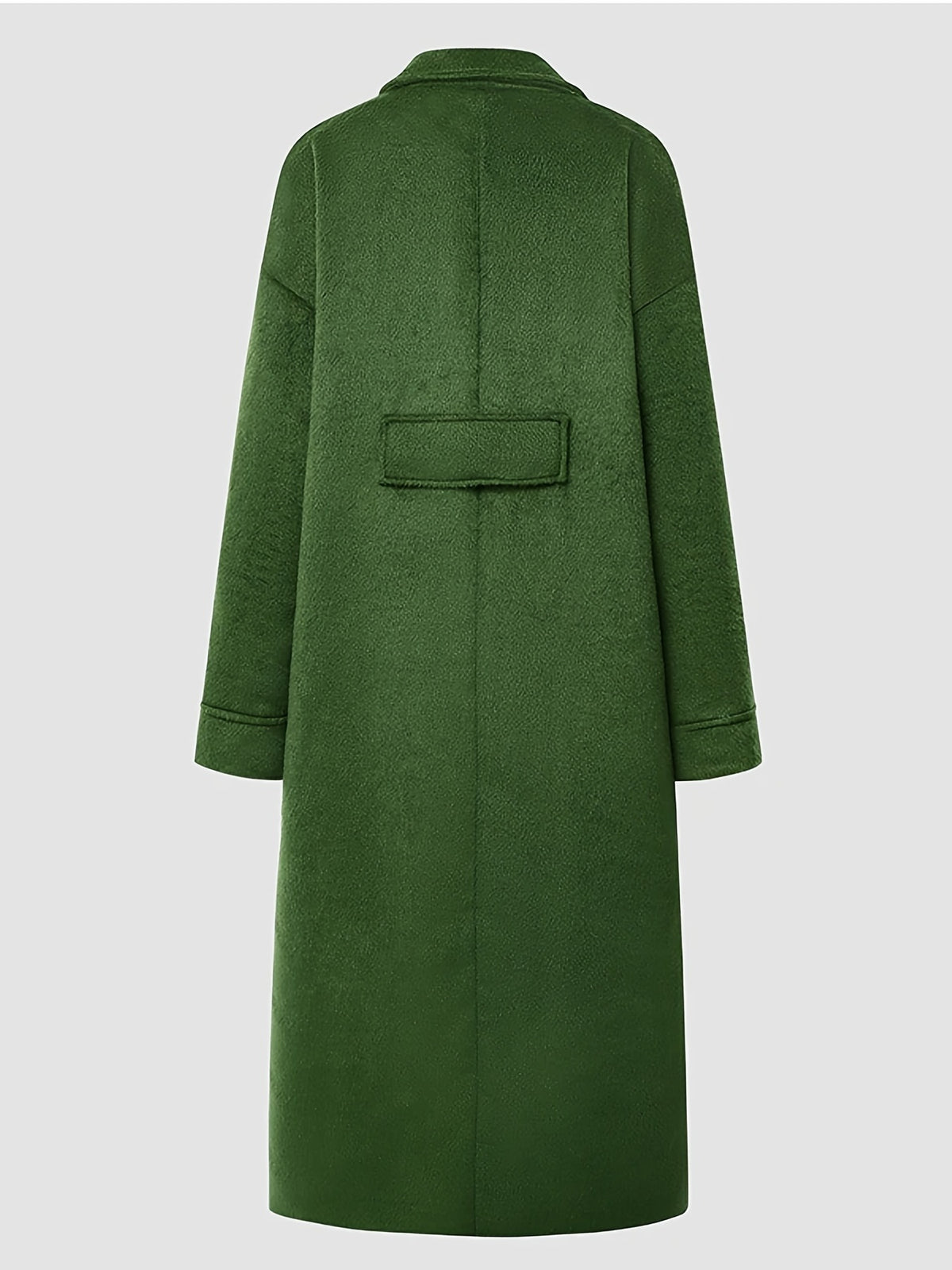 Elegant Mid-Length Notched Collar Over Coat