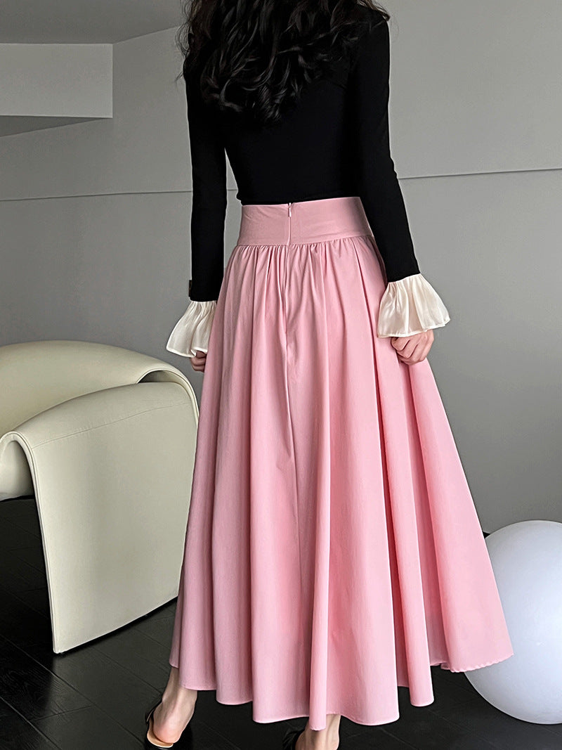 Vintage Flared A-line Pleated Skirt