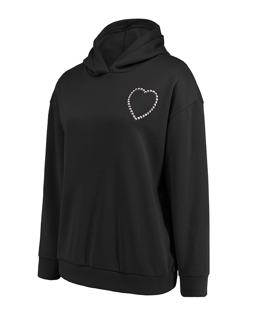 Back Heart Shape Cutout Hoodie