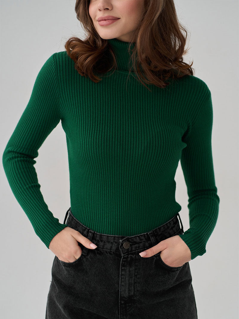 Versatile Essential Turtleneck Knitted Sweater