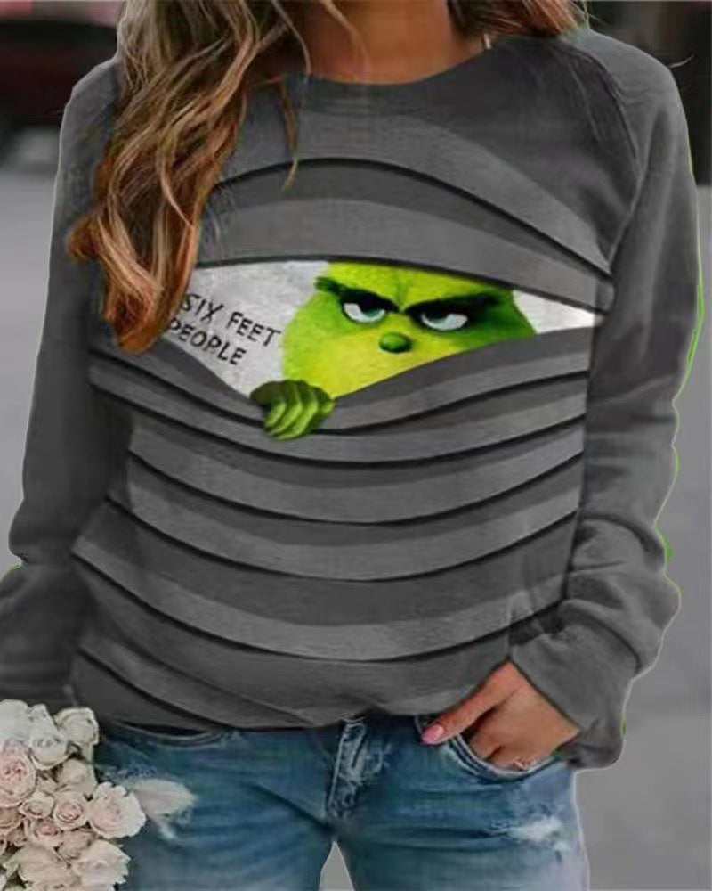 Cartoon Round Neck Sweatshirt