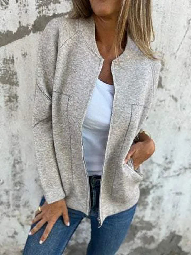 Veste courte en laine slim simple