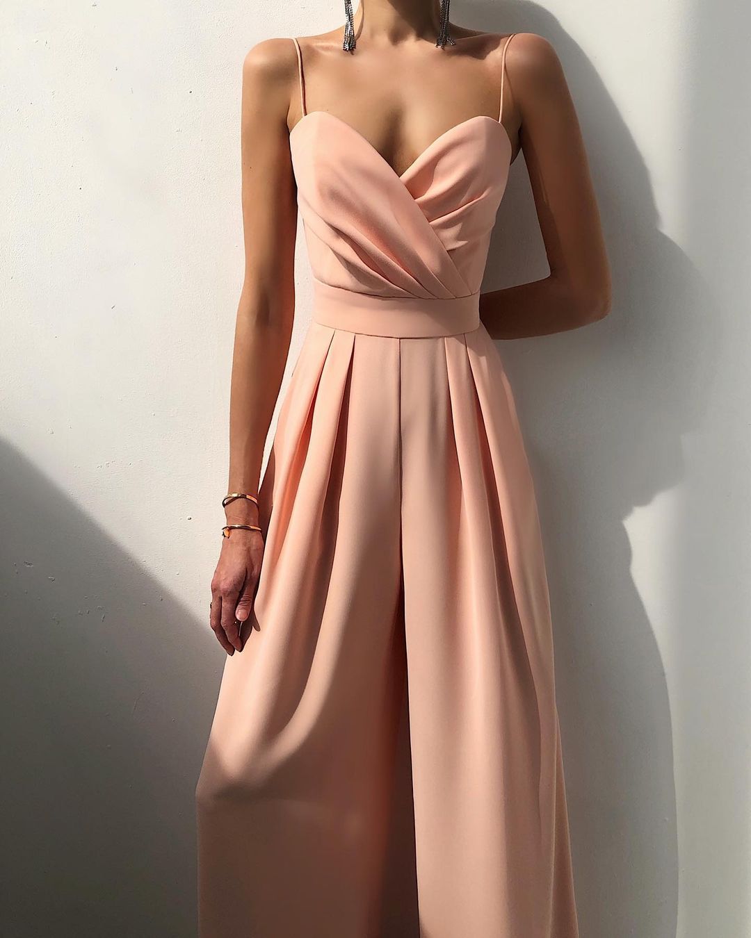 Spaghetti Strap High Waist Straight-Leg Jumpsuit