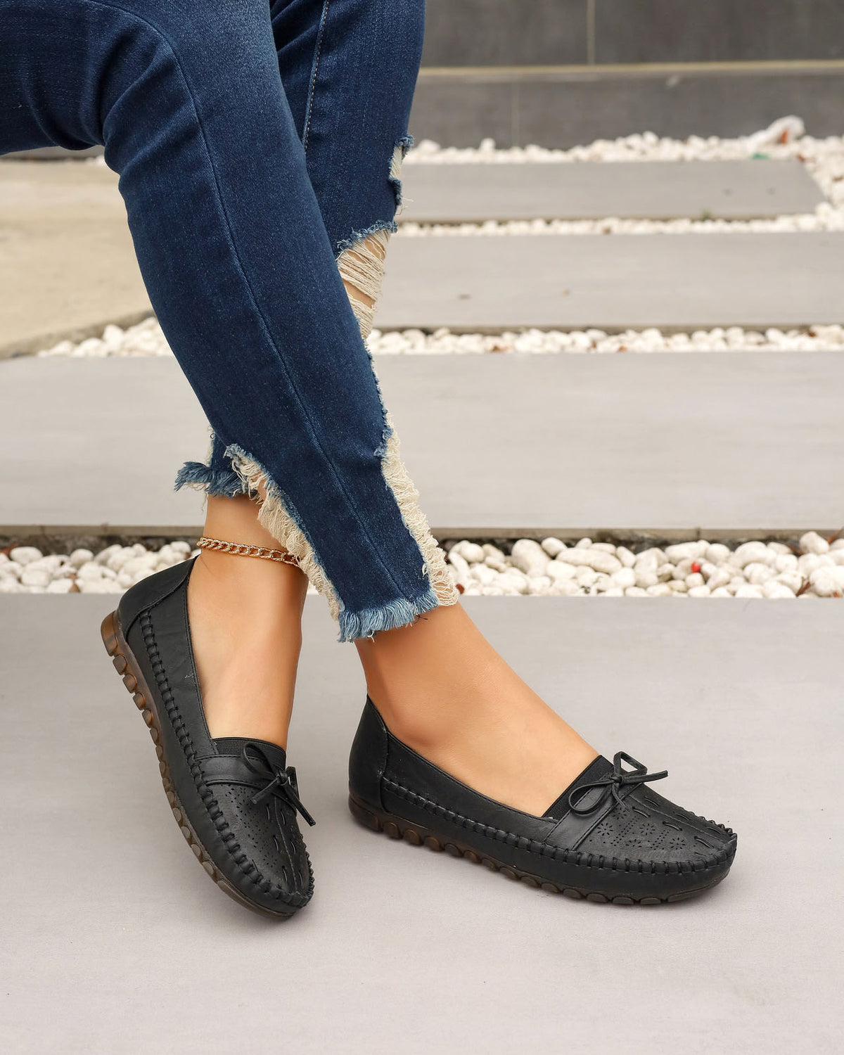 Starlit Nights Perforated Woven Loafers