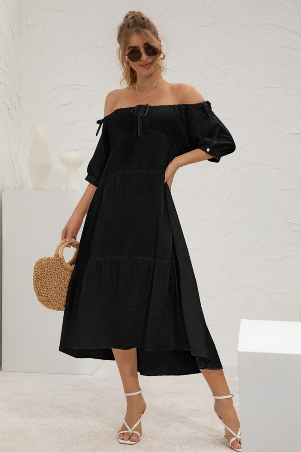 Off-Shoulder Long Dress