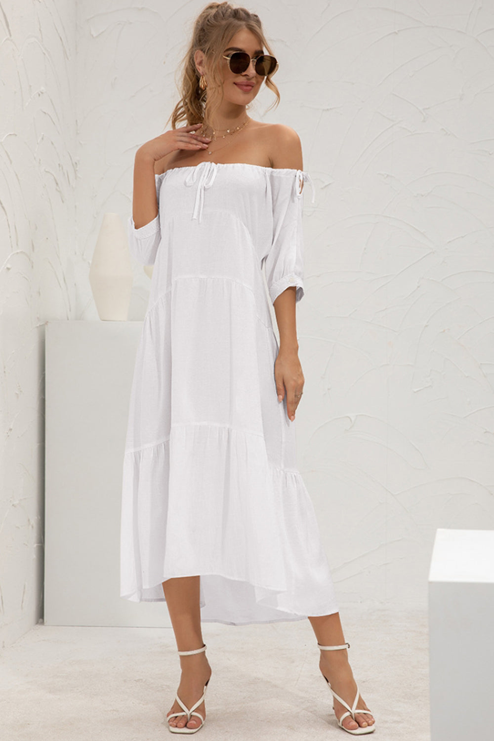 Off-Shoulder Long Dress