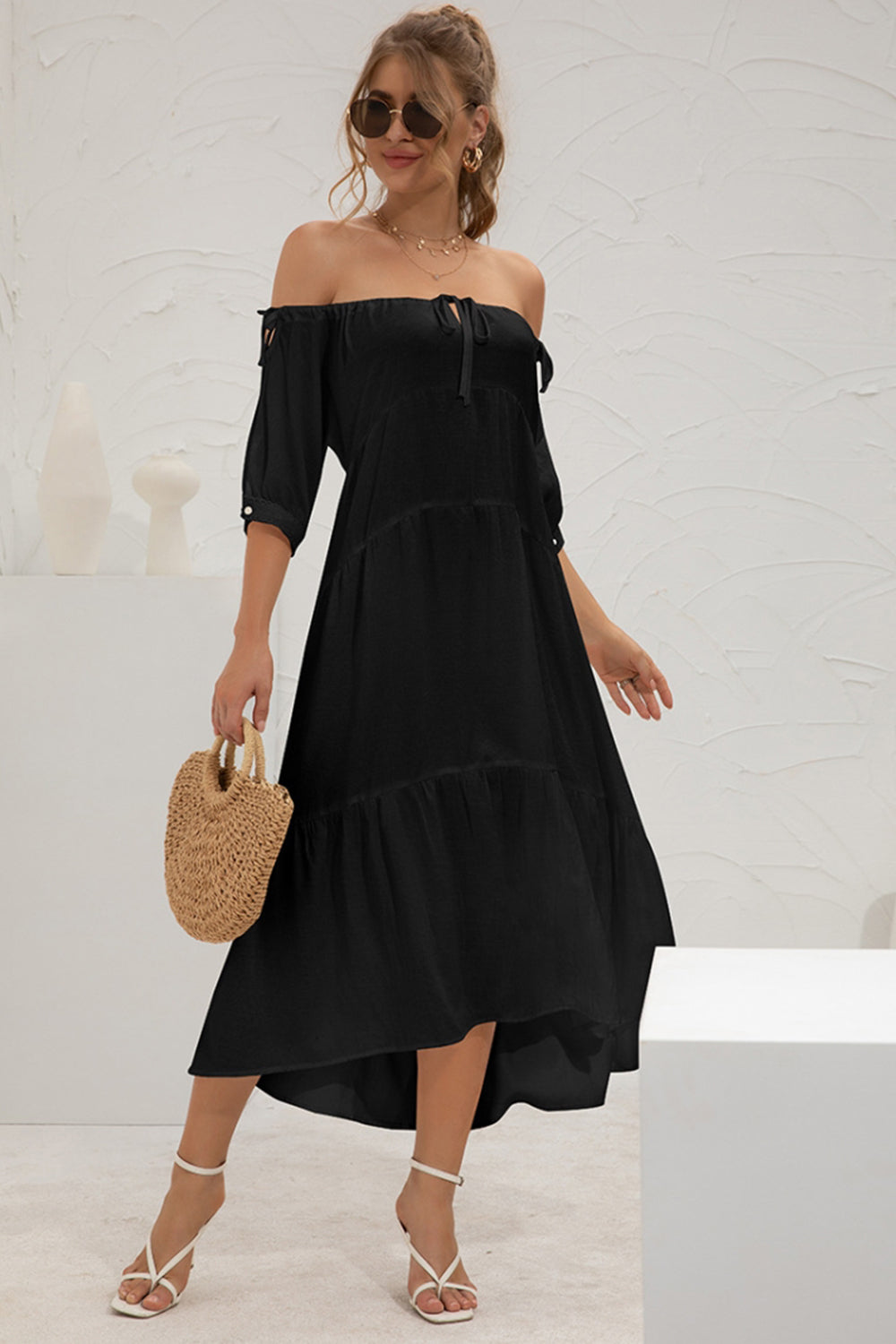 Off-Shoulder Long Dress