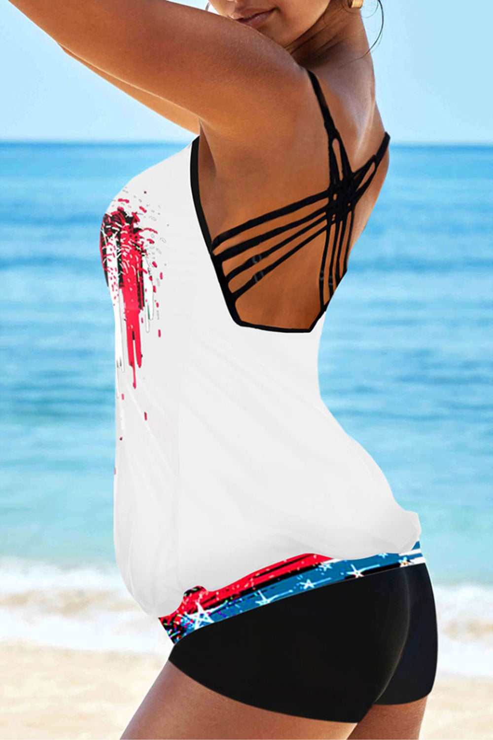 Flag Cross Halter Bikini