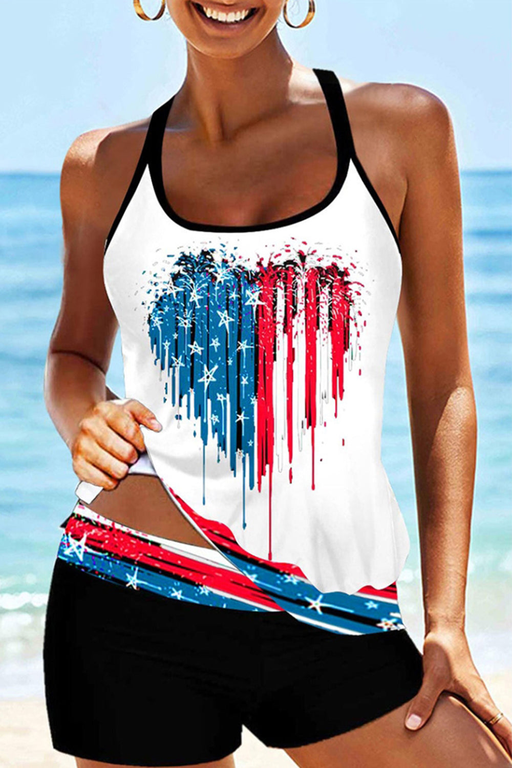 Flag Cross Halter Bikini