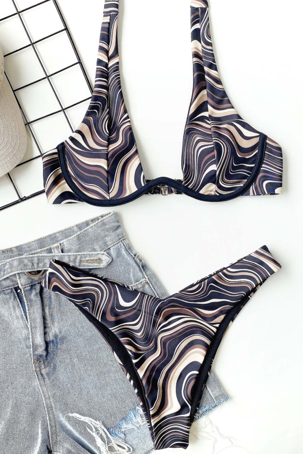 Water Ripple Halter Bikini