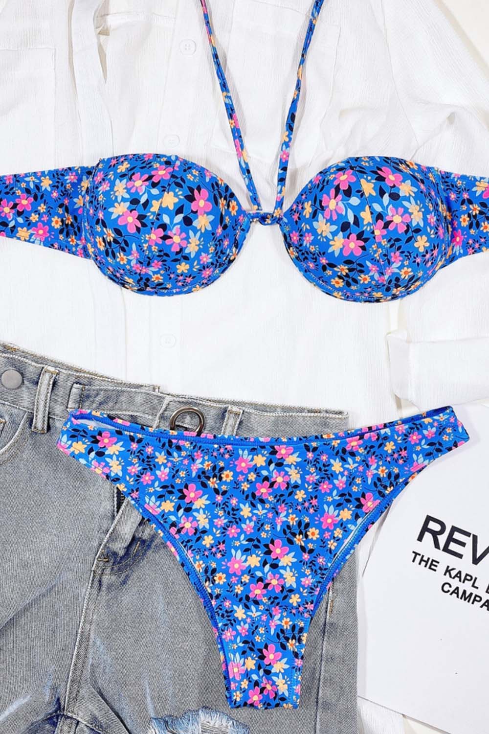 Halter Floral Bikini