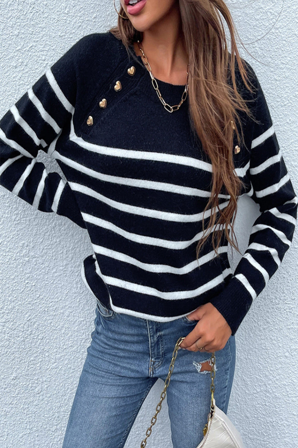 Striped Knit Pullover