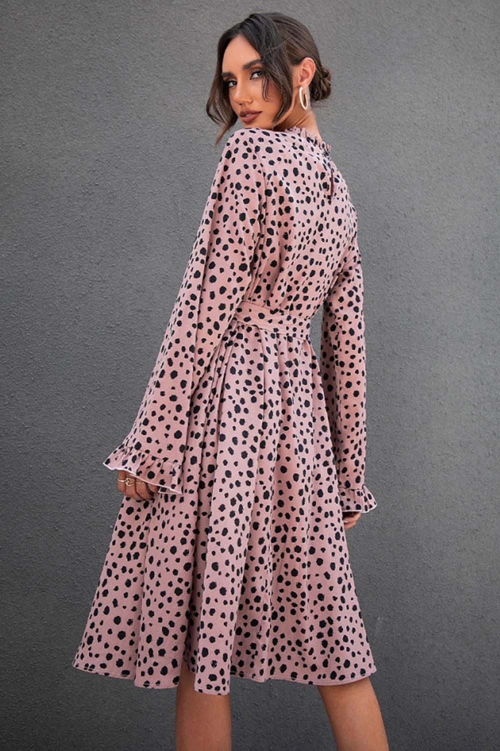 Long-Sleeved Printed Dress