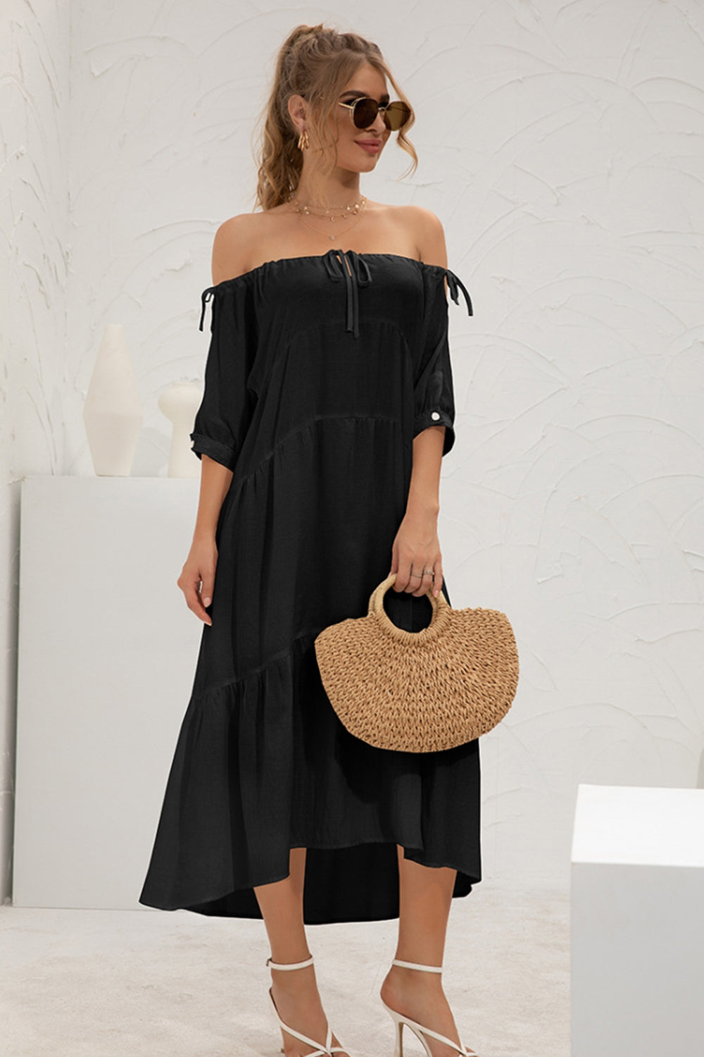 Off-Shoulder Long Dress