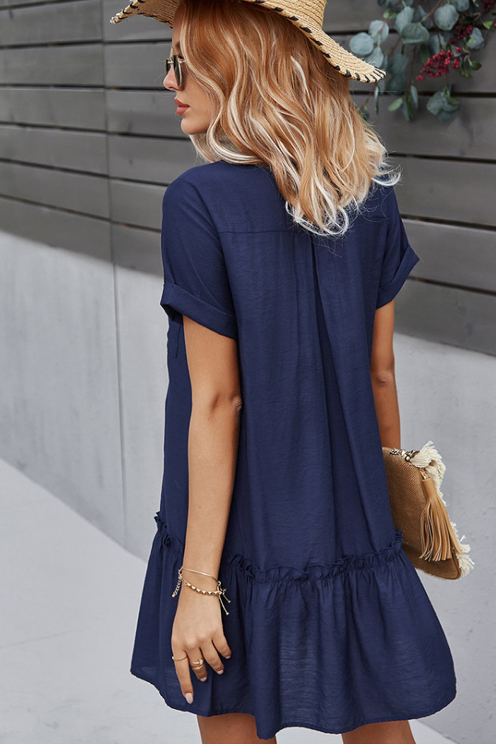 Short Sleeve A-Line Dress