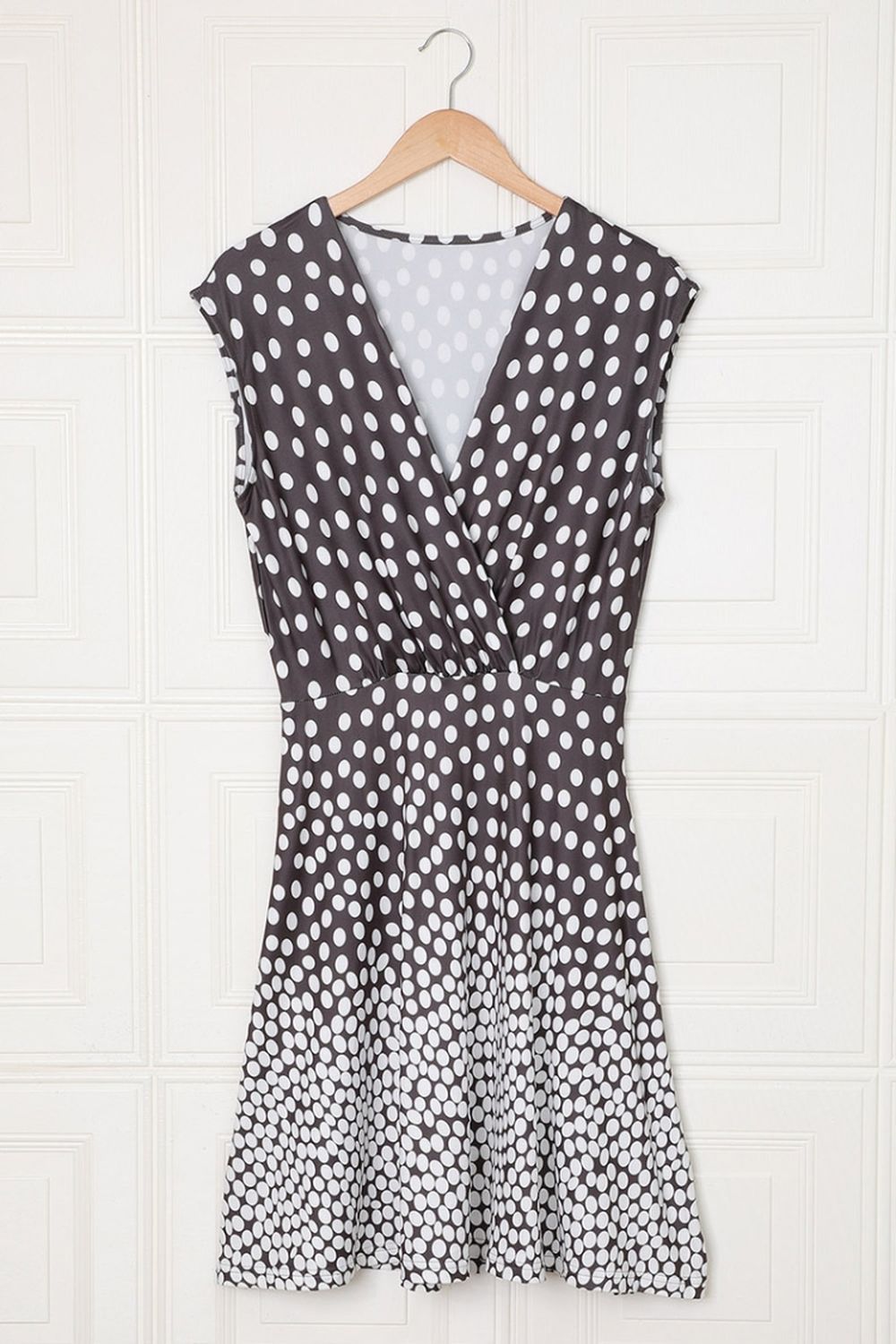 Polka Dot Print V-Neck Tulle Dress