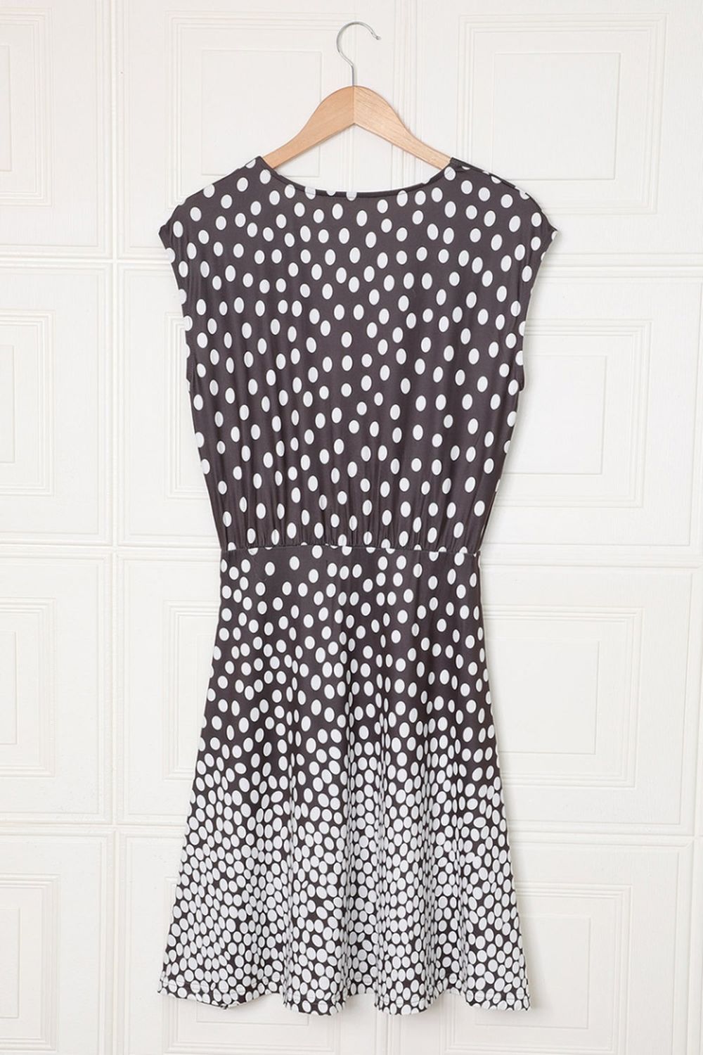 Polka Dot Print V-Neck Tulle Dress