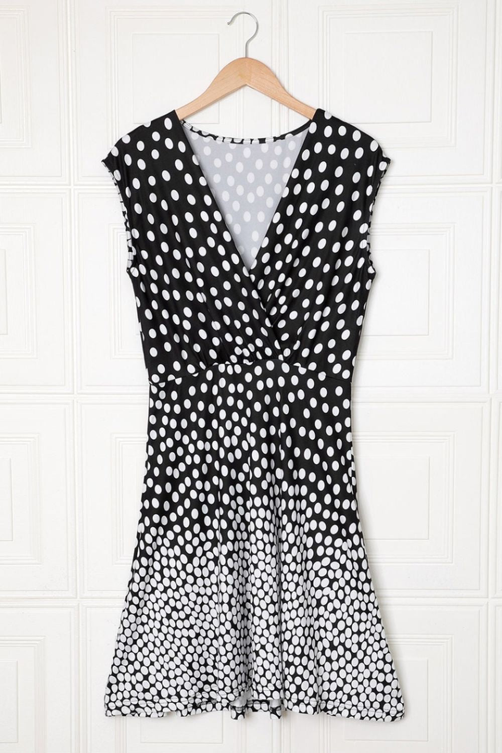 Polka Dot Print V-Neck Tulle Dress