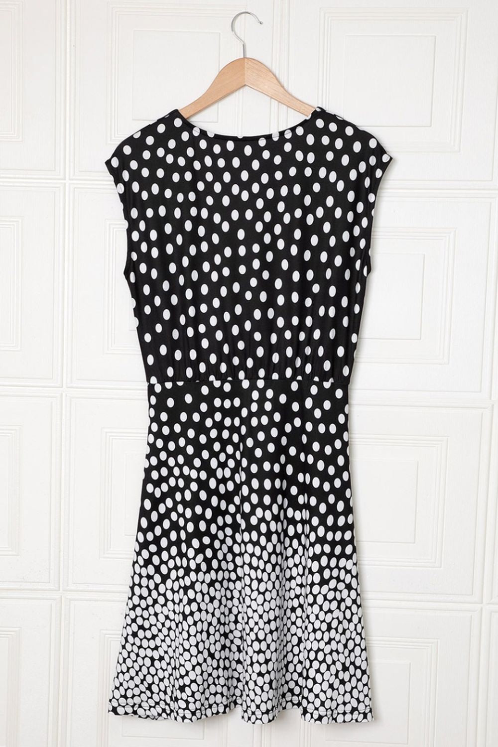 Polka Dot Print V-Neck Tulle Dress