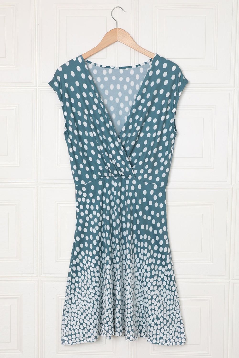 Polka Dot Print V-Neck Tulle Dress