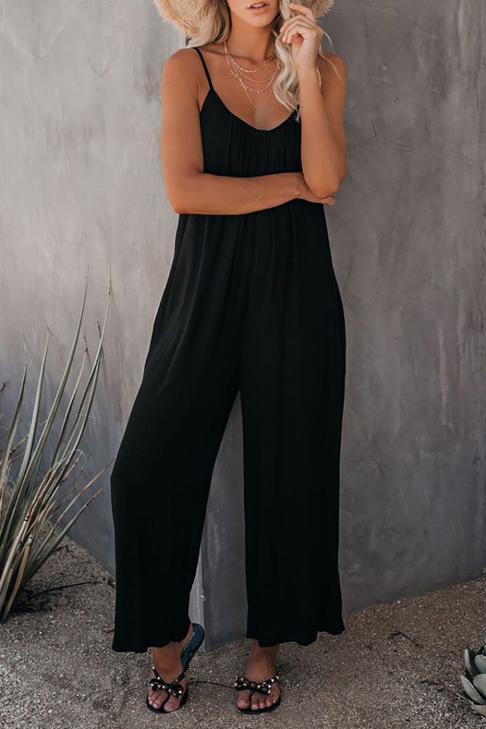 Sling Wide-Leg Jumpsuit