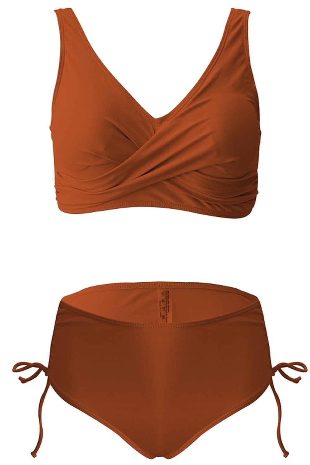 Cross Solid Color Bikini