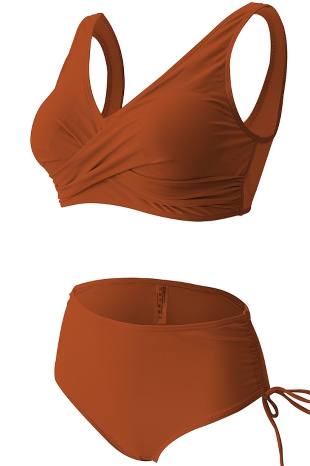 Cross Solid Color Bikini