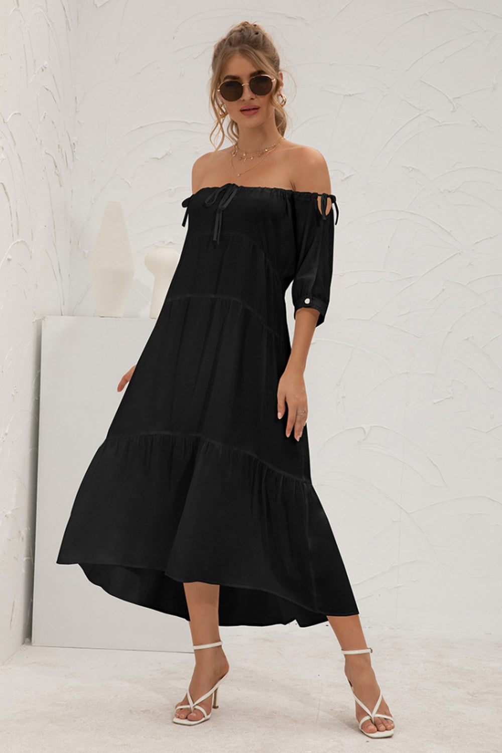 Off-Shoulder Long Dress