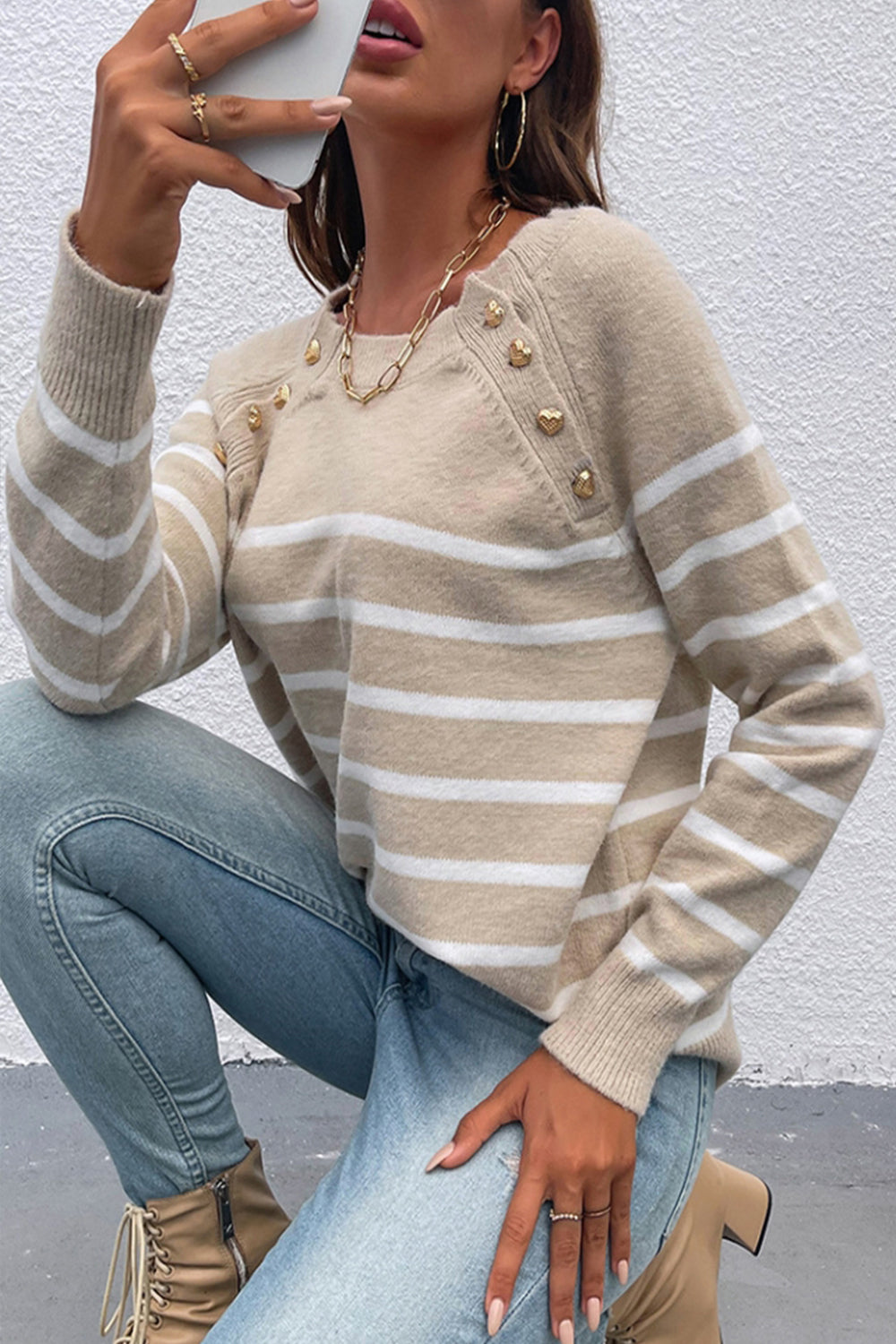 Striped Knit Pullover