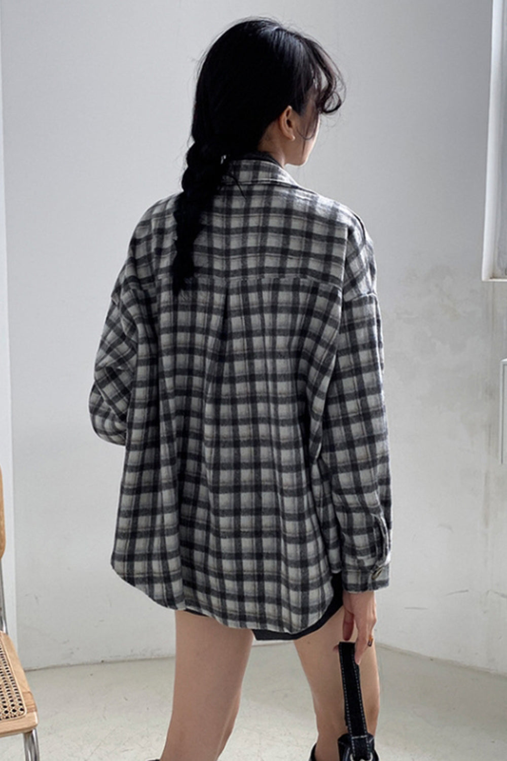 Vintage Fleece Plaid Thickened Shirt