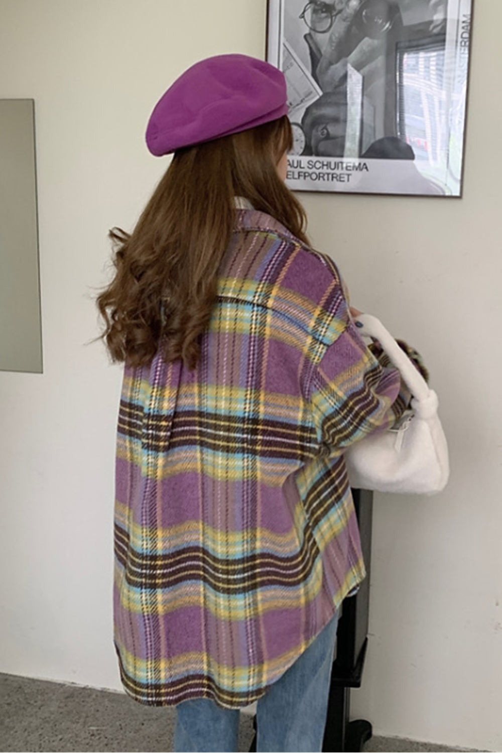 Vintage Plaid Tweed Coat