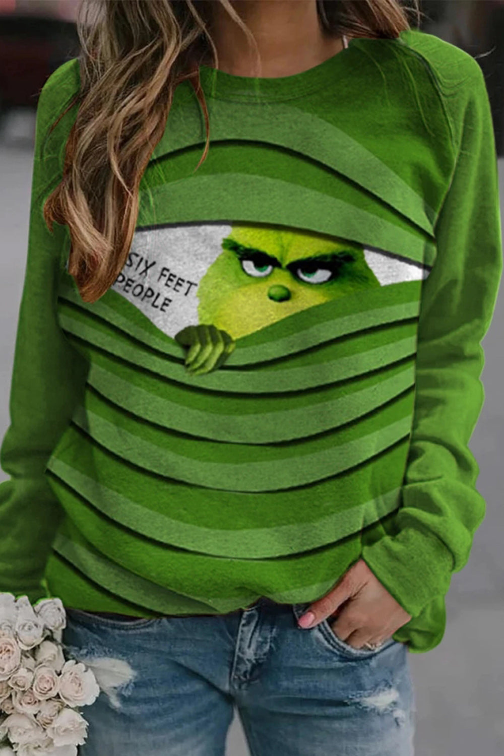 Cartoon Round Neck Sweater