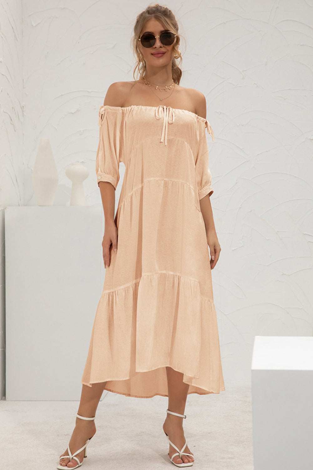 Off-Shoulder Long Dress