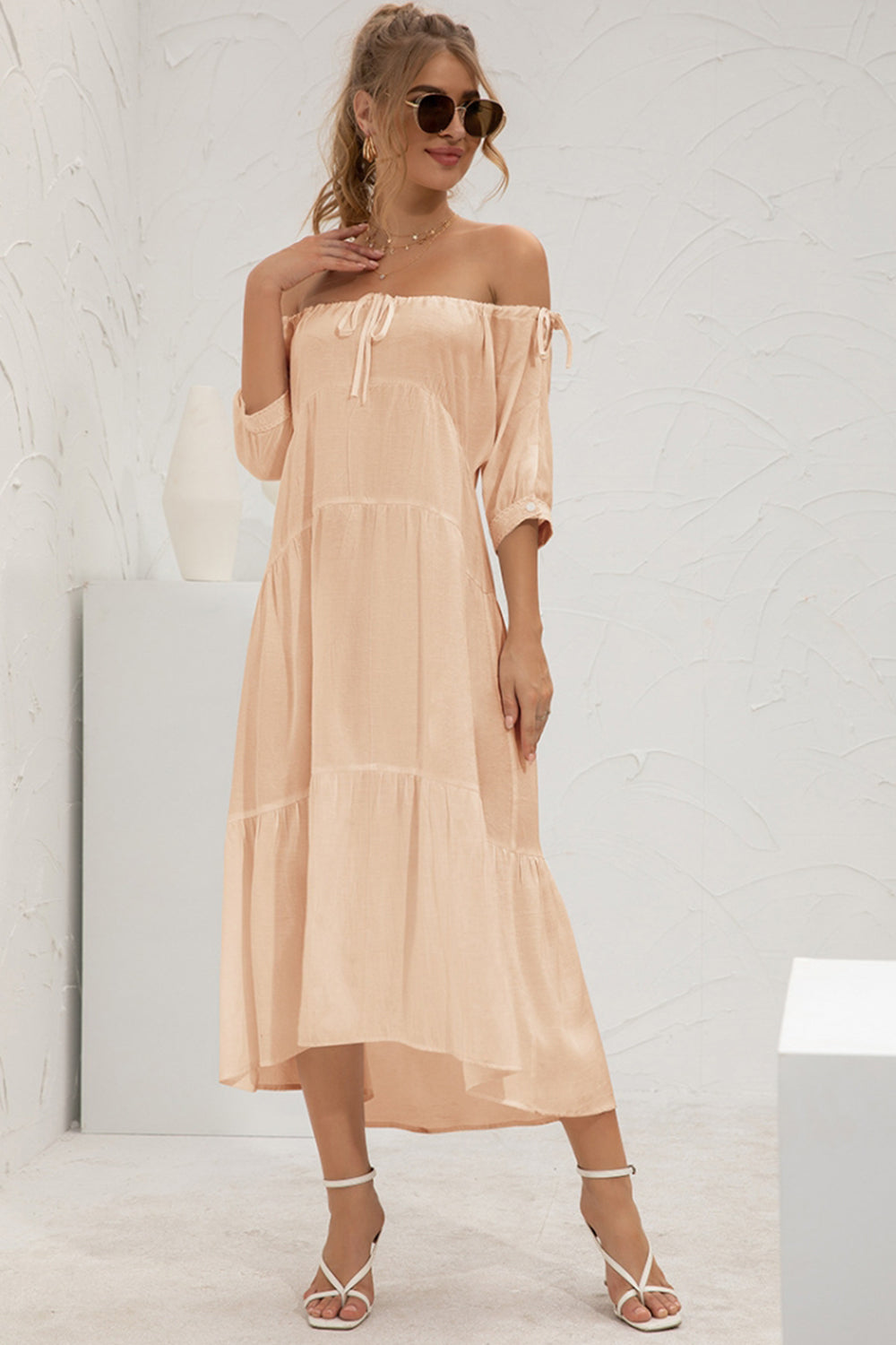 Off-Shoulder Long Dress