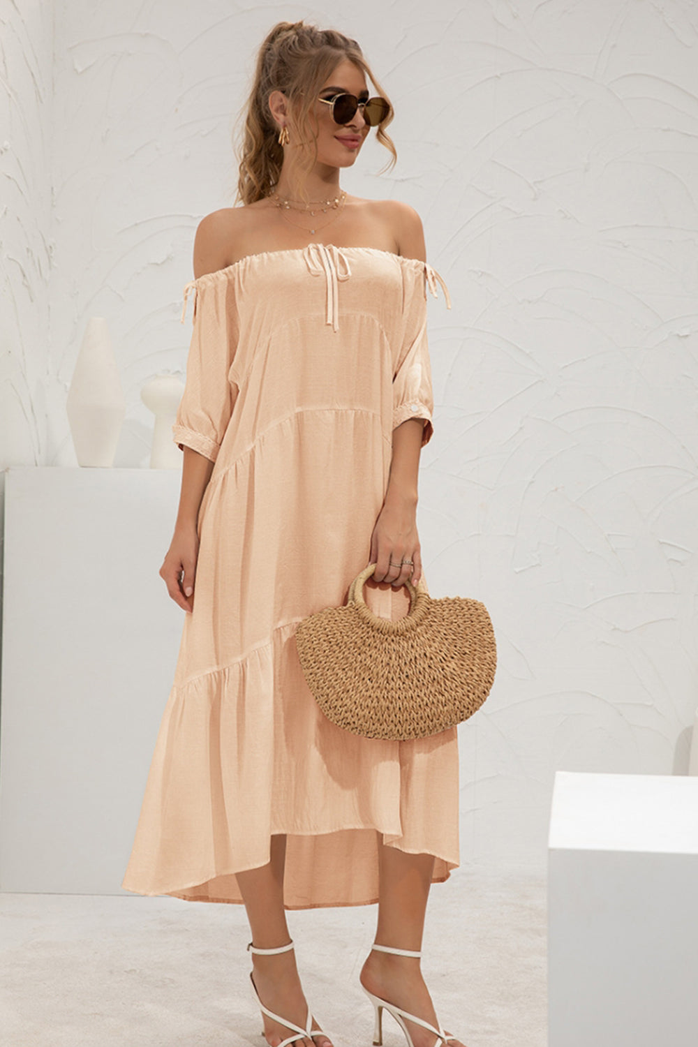 Off-Shoulder Long Dress