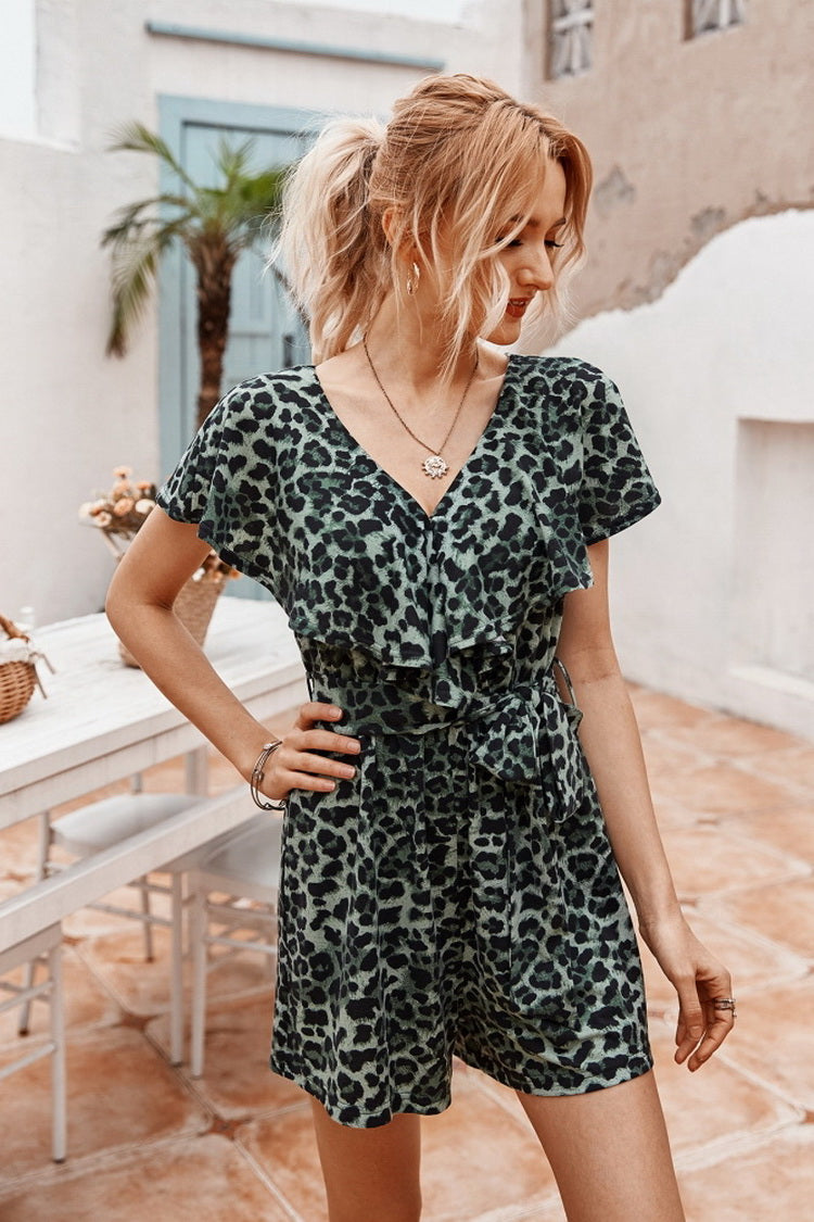 Leopards Ruffled Romper