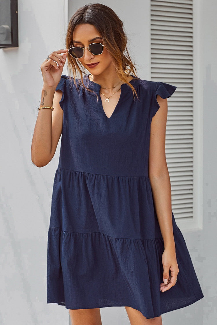 Pleated Layered Dress