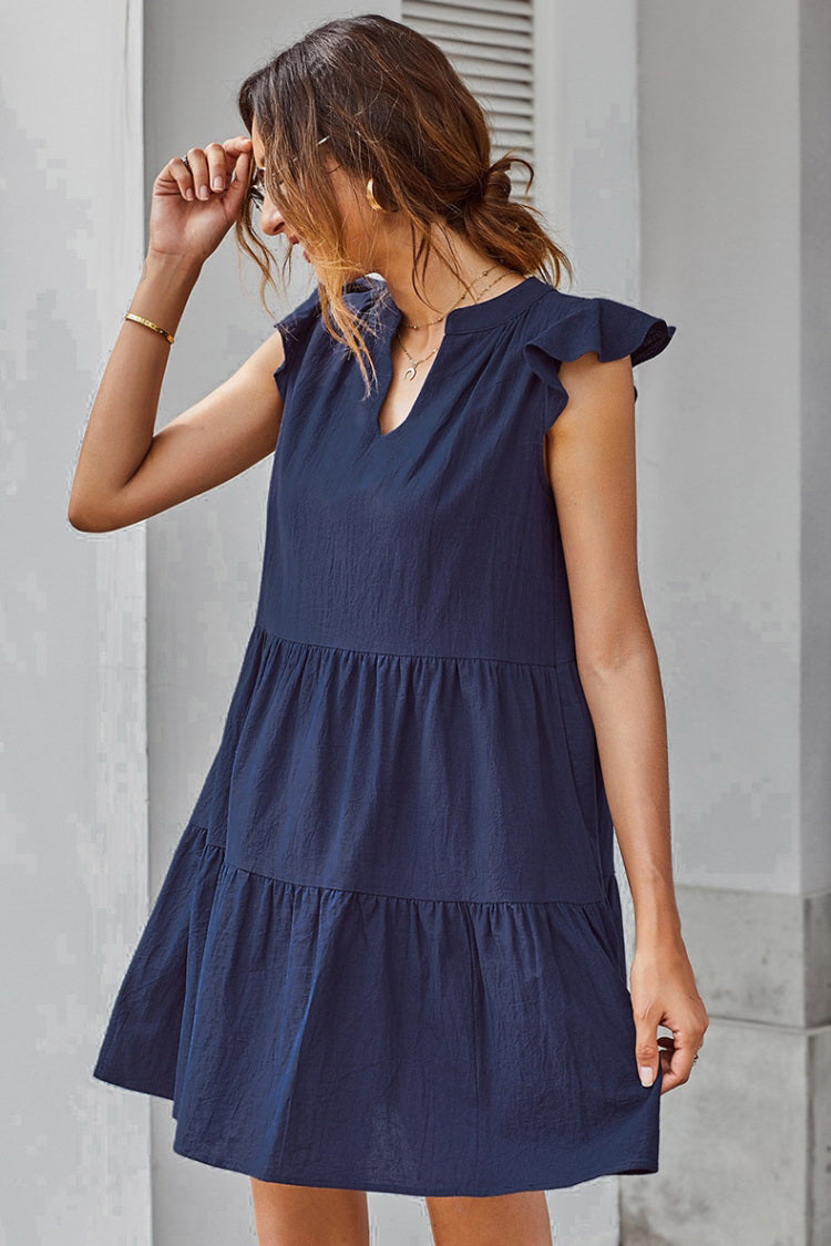 Pleated Layered Dress