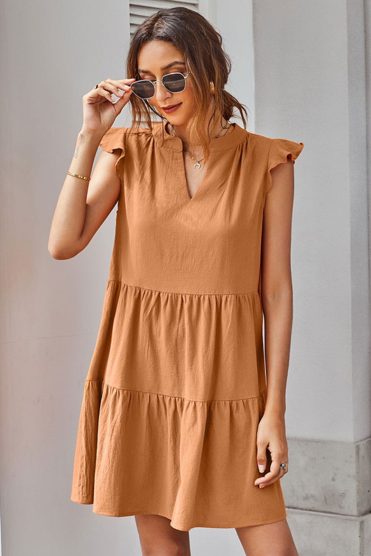 Pleated Layered Dress