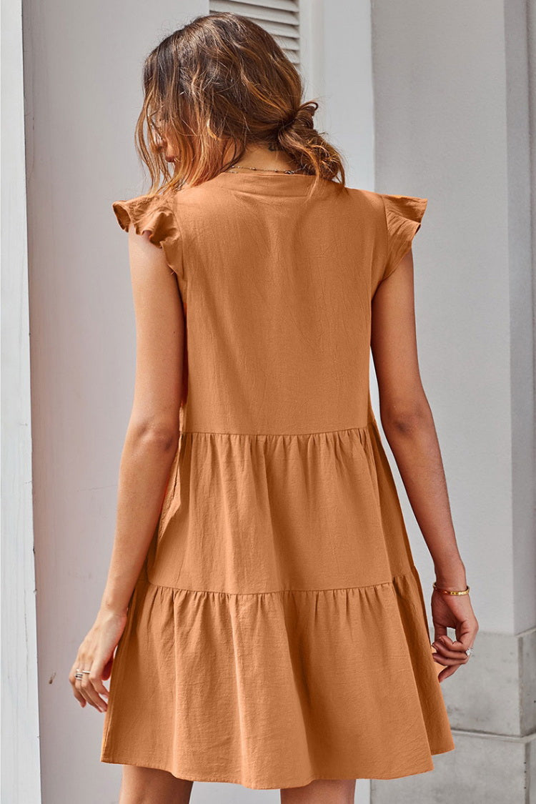 Pleated Layered Dress