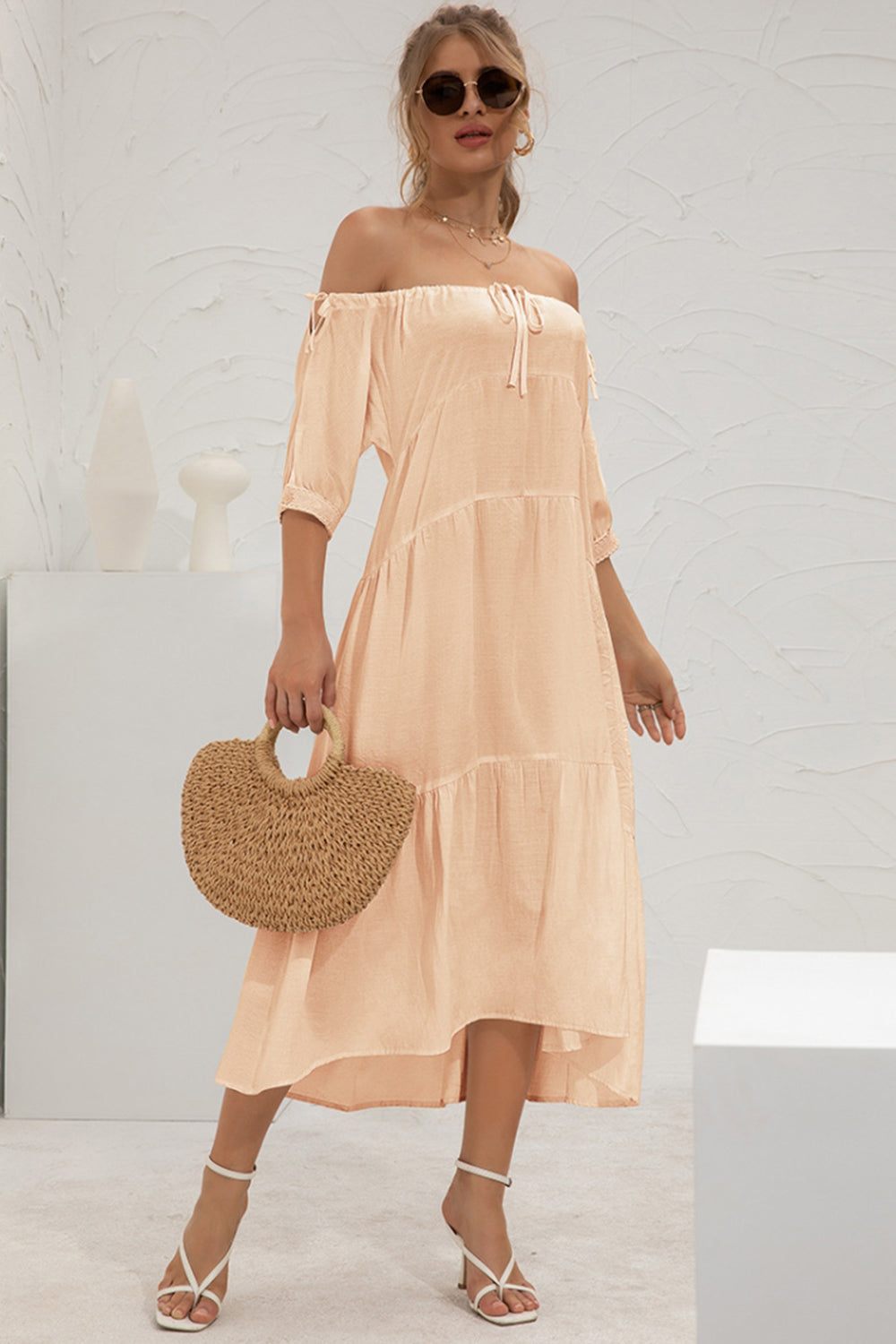 Off-Shoulder Long Dress