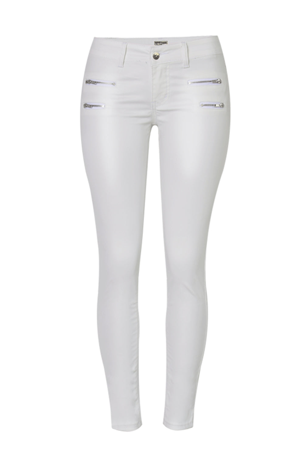 Zip Slim Leather Pants