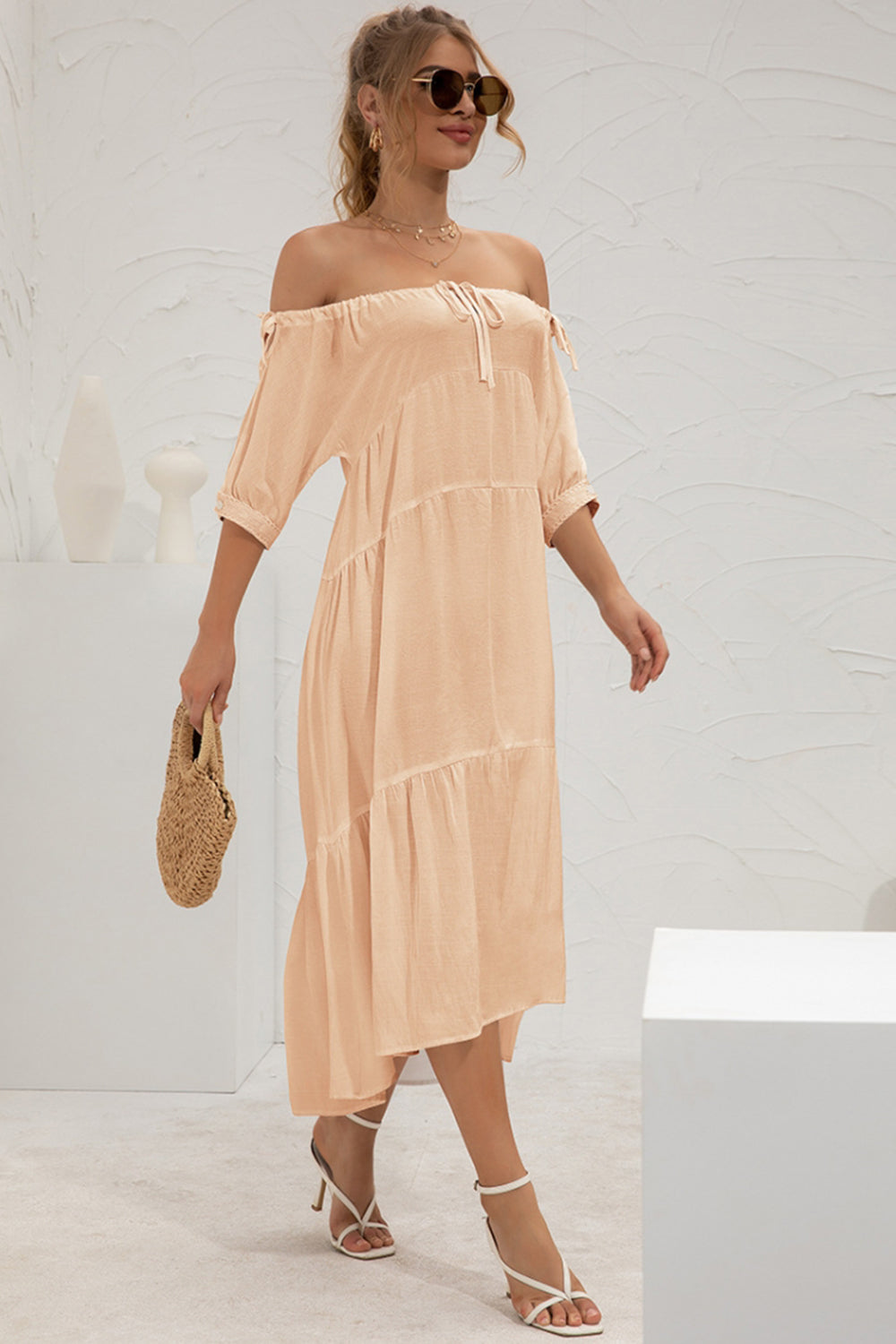 Off-Shoulder Long Dress