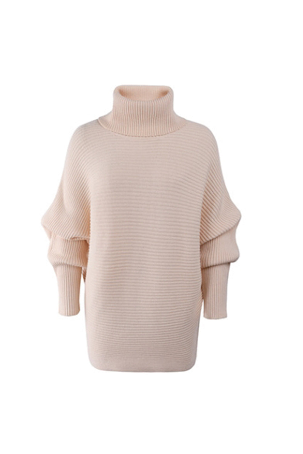 Solid Color Two-Lapel Bat Sleeve Sweater