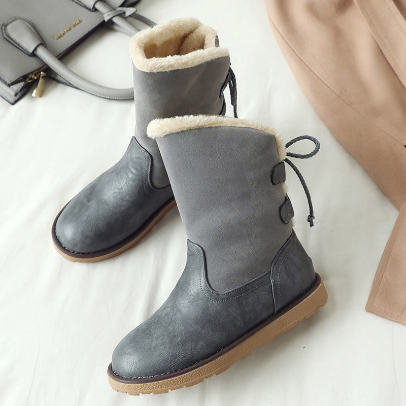 Non Slip Waterproof Snow Anke Boots Warm Fur Lined Booties