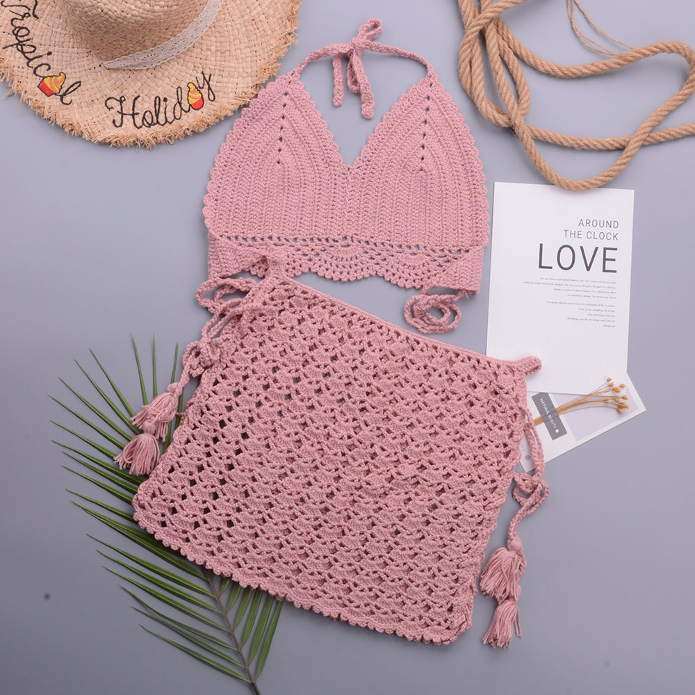 Hollow Out Crochet Bikini