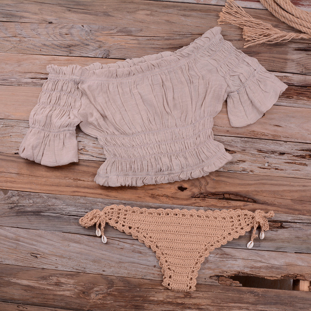 Shell Crochet Mesh Bikini Set