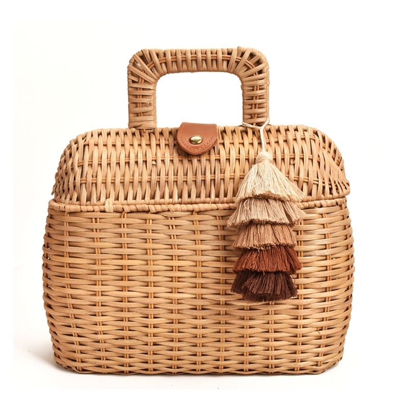 Bohemian Handmade Woven Rattan Bag