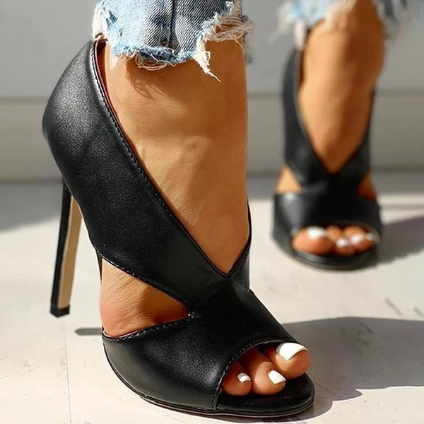 Chaussures à talons hauts avec bouche de poisson