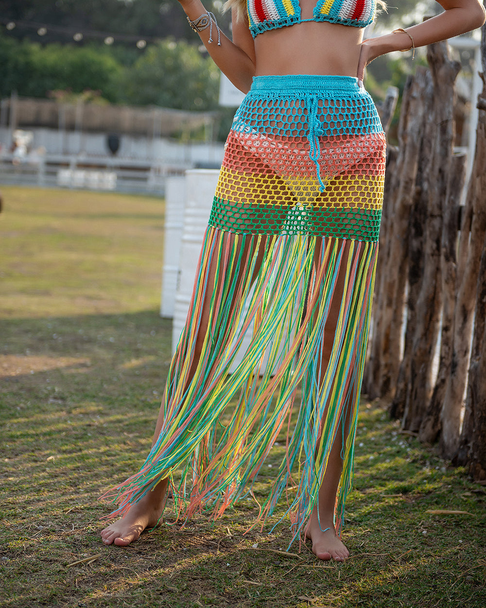 Ensemble de bikini assorti au crochet Boho